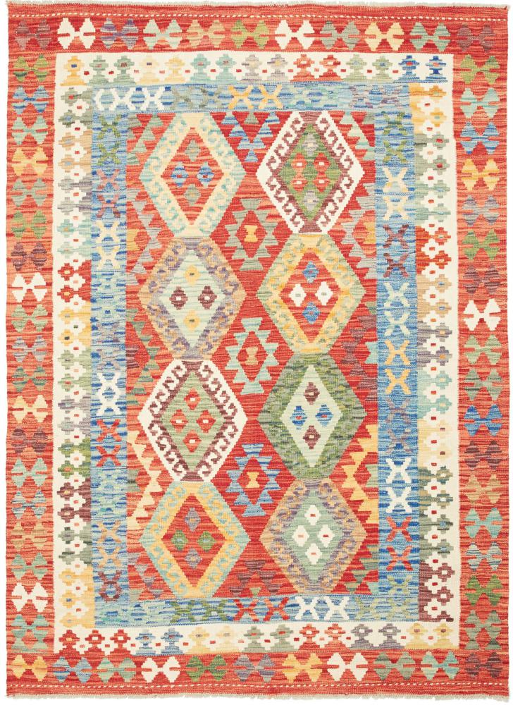 Tapis afghan Kilim Afghan 208x153 208x153, Tapis persan Tissé à la main