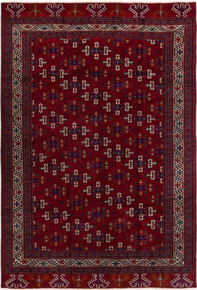 Tapete persa Turcomano Velho 245x163 245x163, Tapete persa Atado à mão