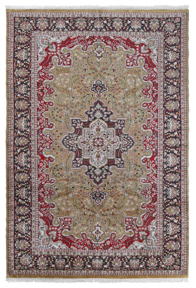 Indischer Teppich Agra Viskose 315x209 315x209, Perserteppich Handgeknüpft