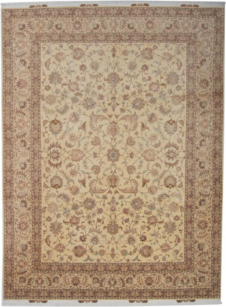 Tapete persa Tabriz 50Raj 12'10"x9'10" 12'10"x9'10", Tapete persa Atado à mão