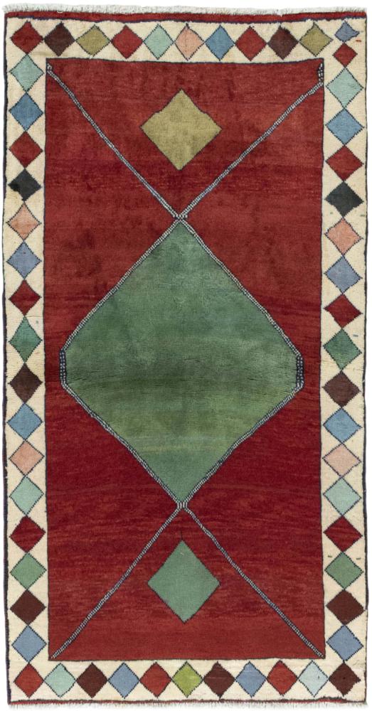 Persian Rug Persian Gabbeh Ghashghai 186x100 186x100, Persian Rug Knotted by hand