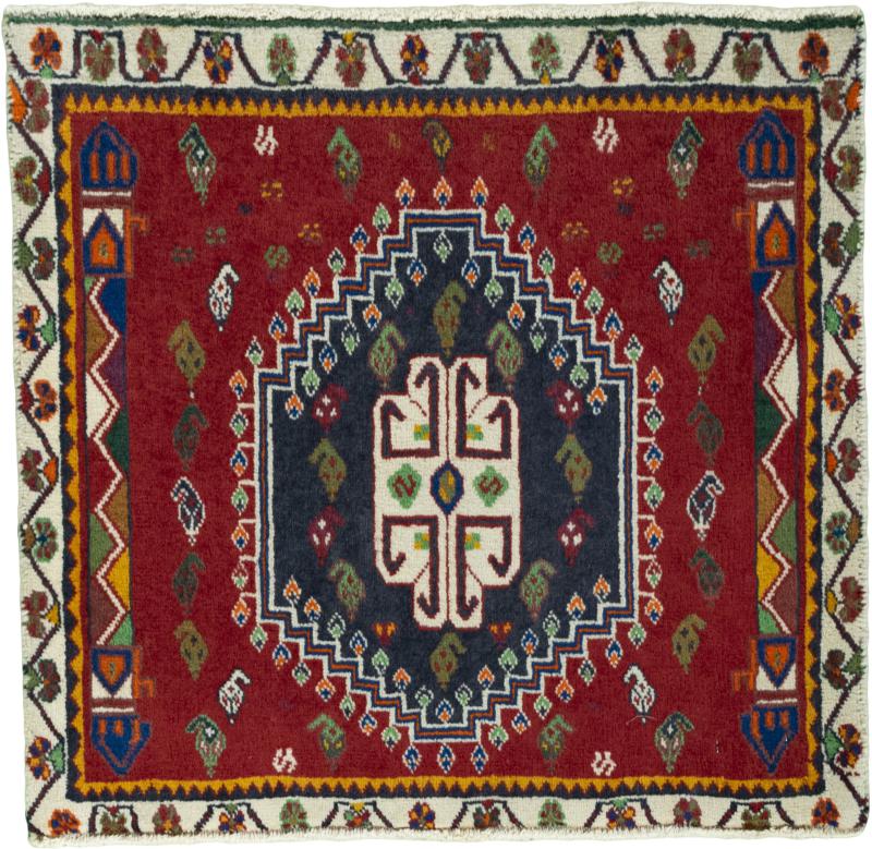 Persian Rug Shiraz 61x62 61x62, Persian Rug Knotted by hand