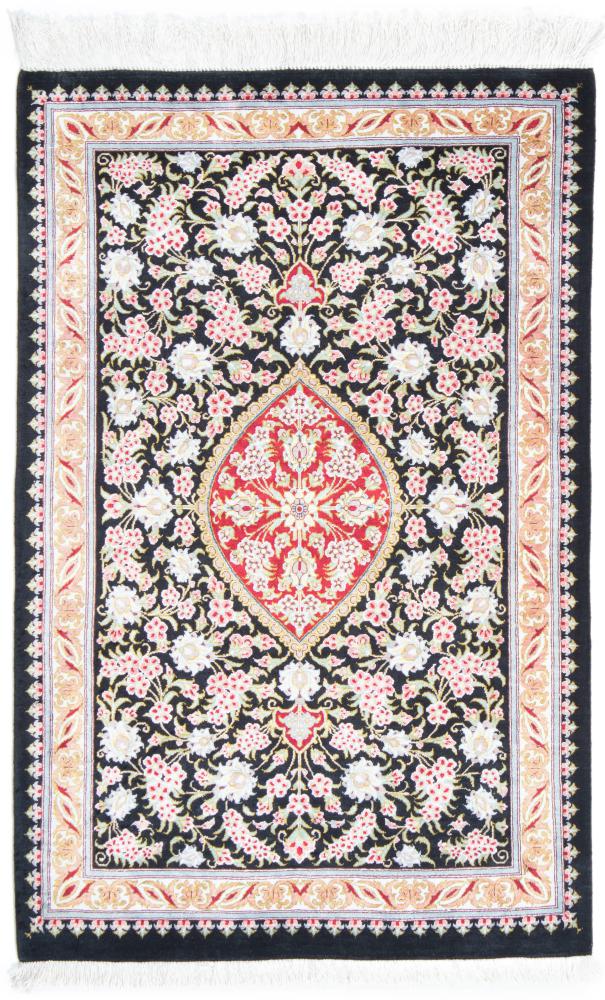 Perzsa szőnyeg Ghom Selyem 2'11"x1'10" 2'11"x1'10", Perzsa szőnyeg Kézzel csomózva