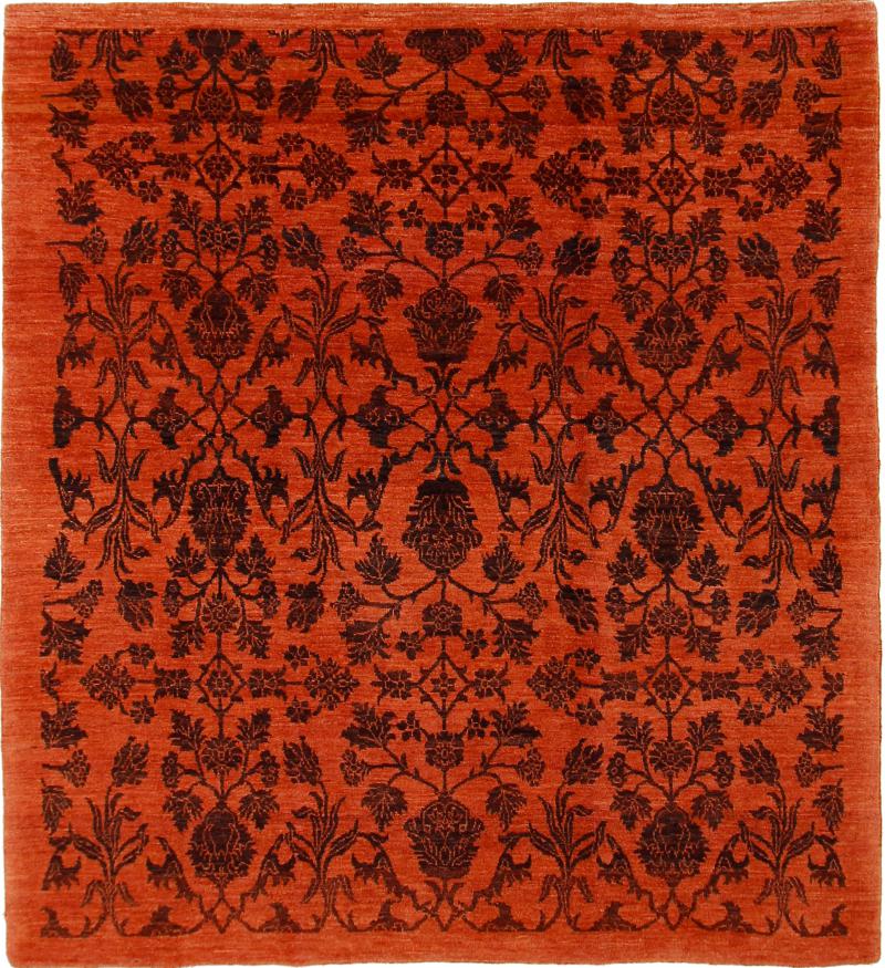 Tapis persan Persan Gabbeh Design 208x188 208x188, Tapis persan Noué à la main