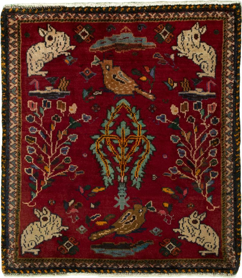 Perzisch tapijt Shiraz 74x64 74x64, Perzisch tapijt Handgeknoopte