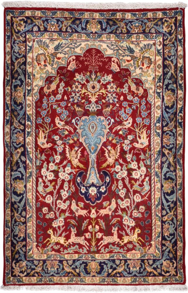 Tapis persan Isfahan 130x86 130x86, Tapis persan Noué à la main