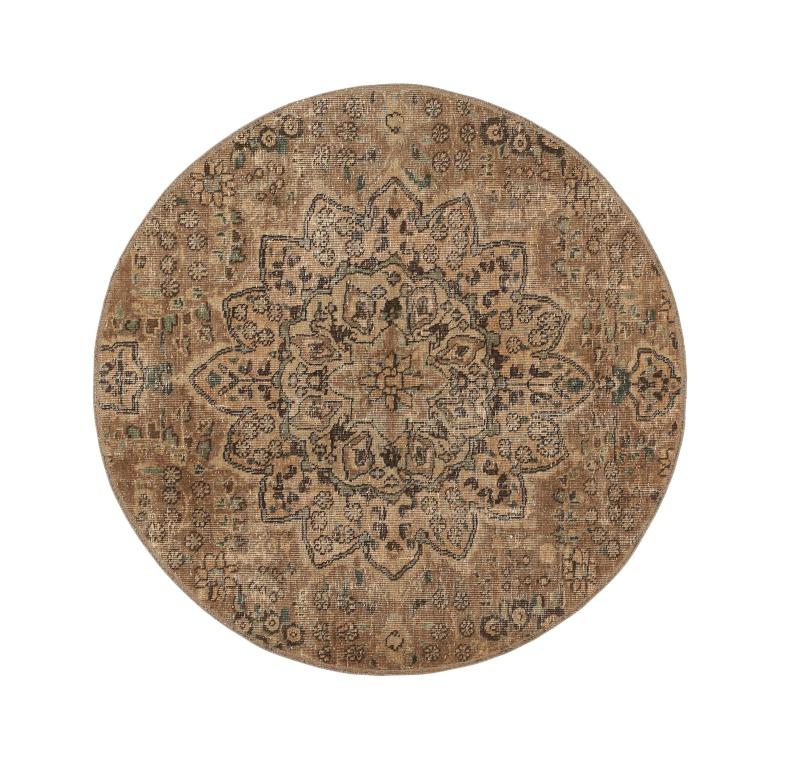 Persisk tæppe Vintage 129x129 129x129, Persisk tæppe Knyttet i hånden