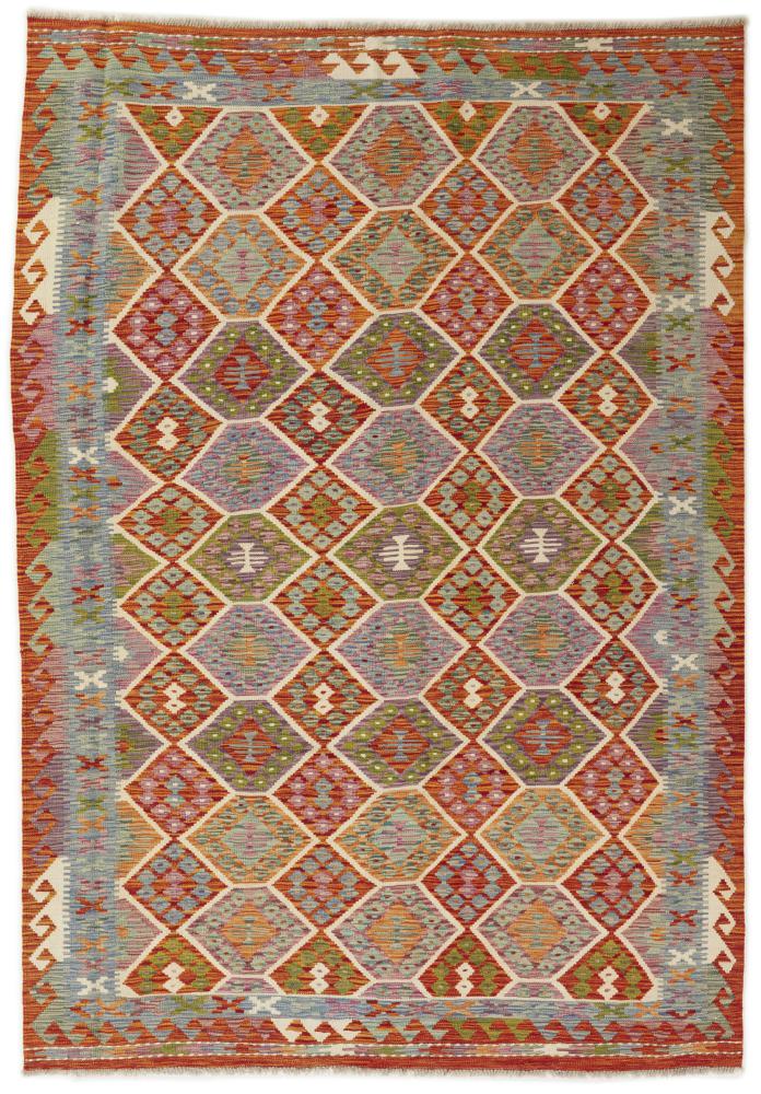 Afghan rug Kilim Afghan 8'1"x5'8" 8'1"x5'8", Persian Rug Woven by hand