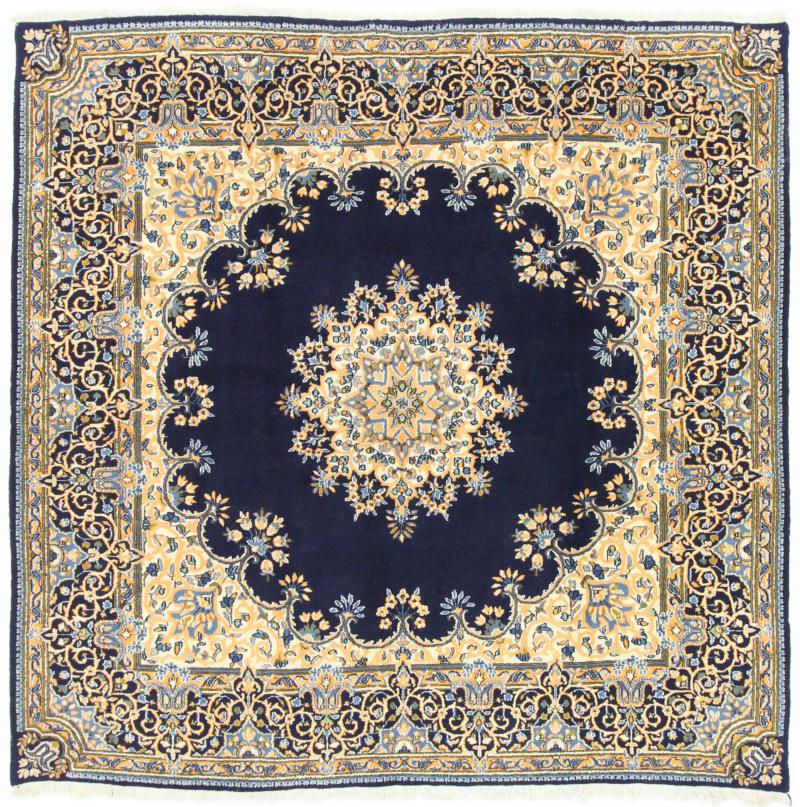 Persian Rug Kerman 7'2"x7'4" 7'2"x7'4", Persian Rug Knotted by hand