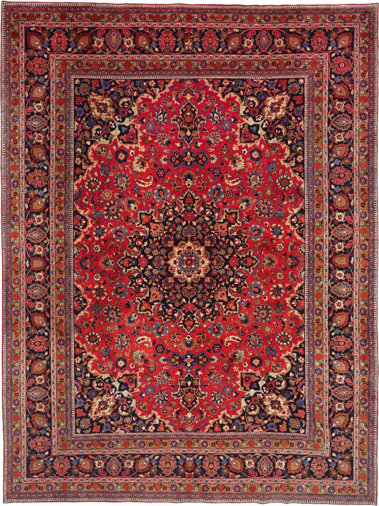 Tapis persan Mashhad 394x298 394x298, Tapis persan Noué à la main