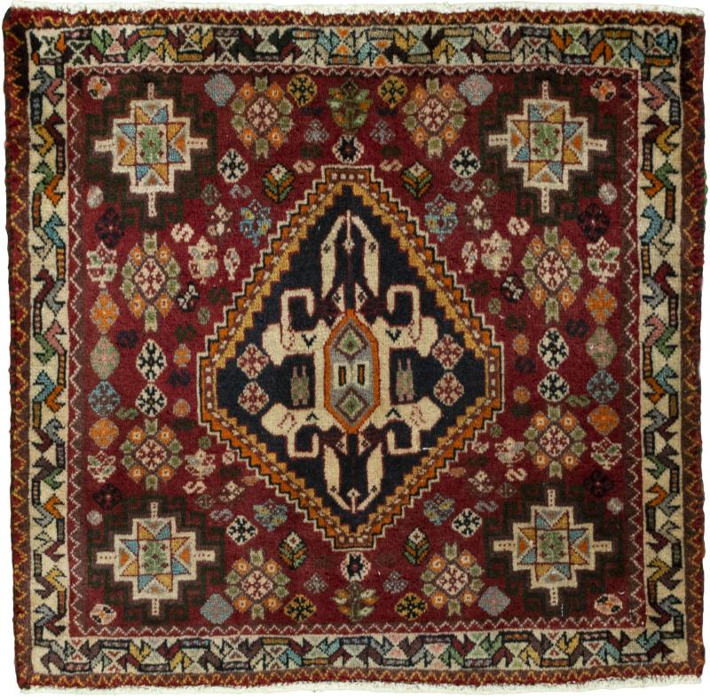 Persian Rug Shiraz 62x64 62x64, Persian Rug Knotted by hand