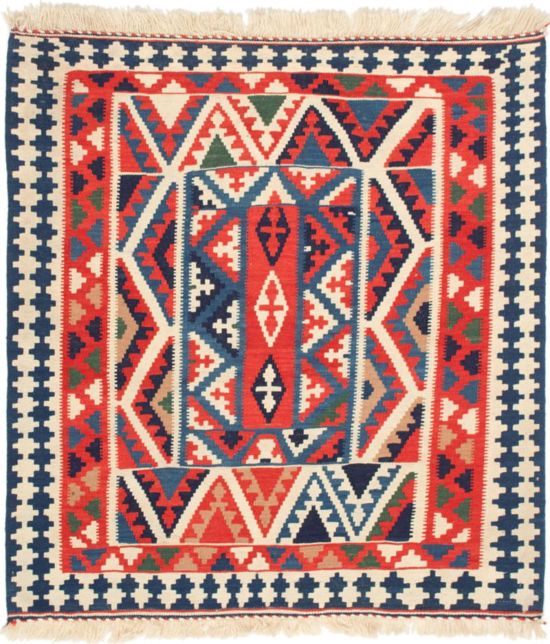 Tapete persa Kilim Fars 110x106 110x106, Tapete persa Tecido à mão