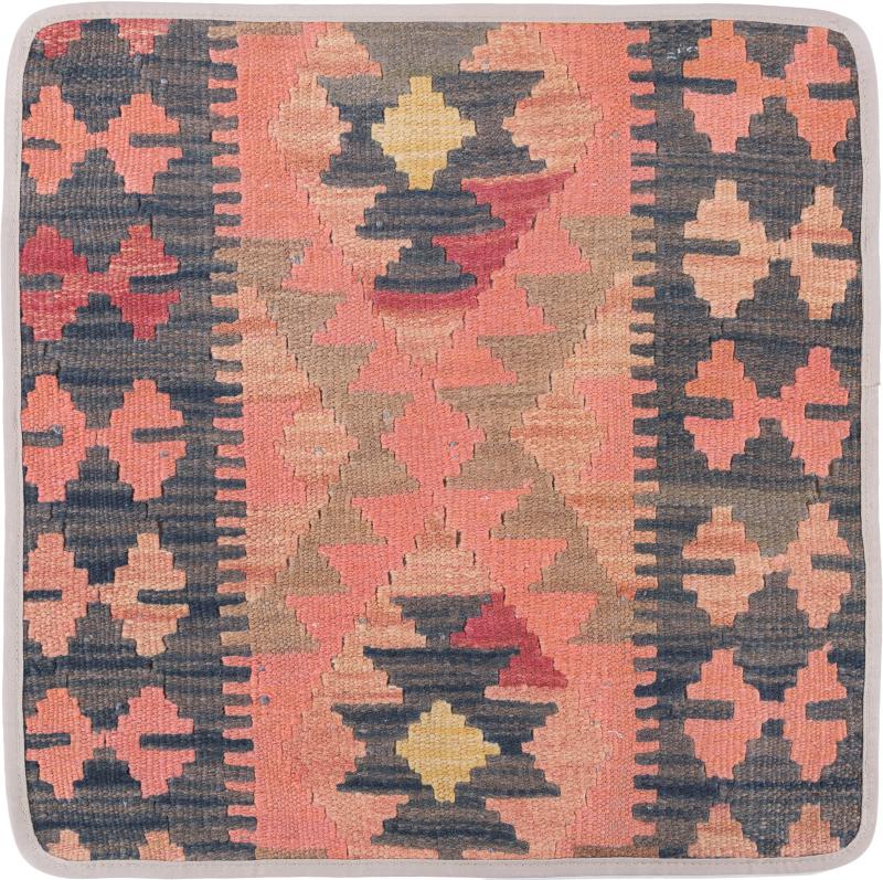 Afghan rug Kilim Afghan Cushion Cover 50x50 50x50, Persian Rug Knotted by hand