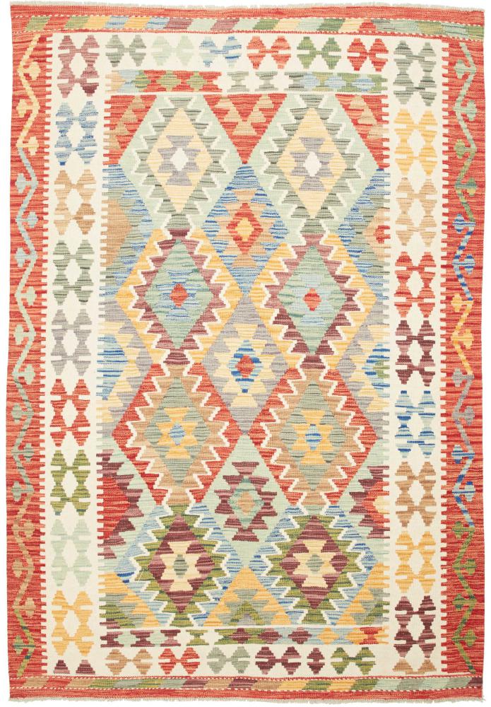 Tapis afghan Kilim Afghan 221x151 221x151, Tapis persan Tissé à la main
