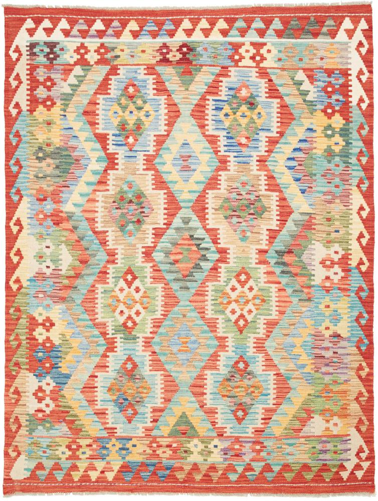 Tapete afegão Kilim Afegão 195x147 195x147, Tapete persa Tecido à mão