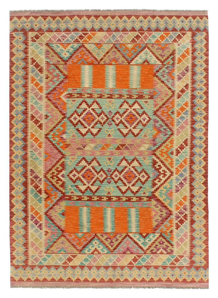 Afghan rug Kilim Afghan 8'2"x5'5" 8'2"x5'5", Persian Rug Woven by hand