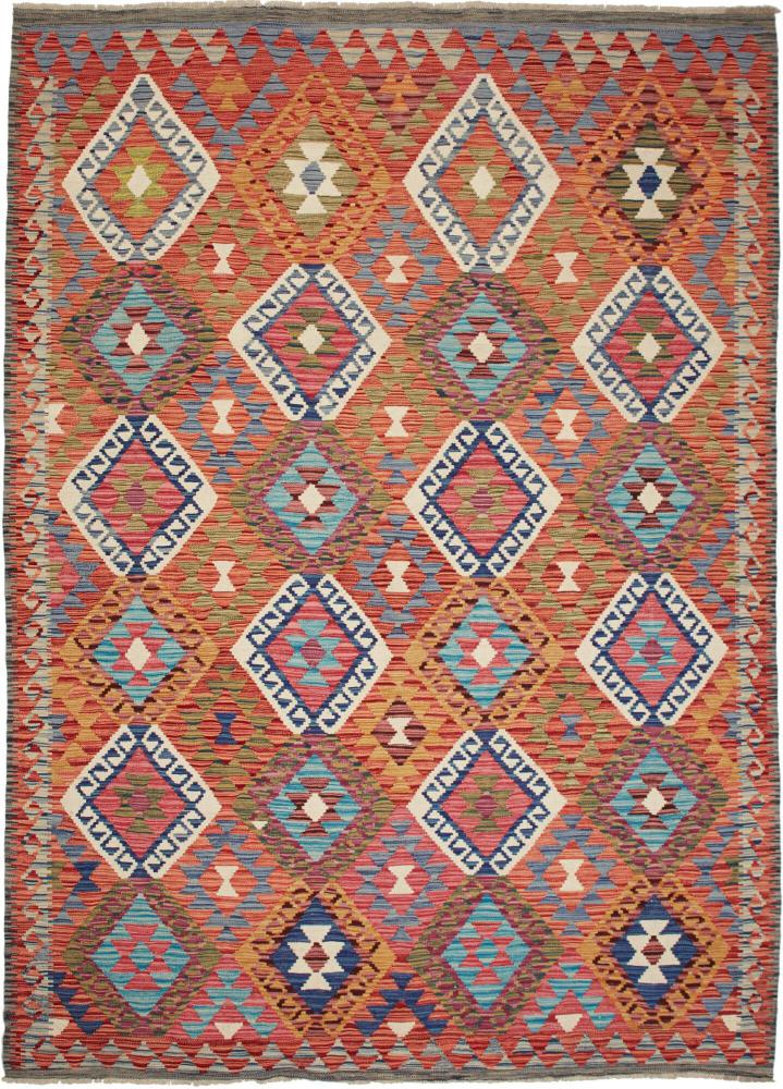 Afghan rug Kilim Afghan 252x182 252x182, Persian Rug Woven by hand