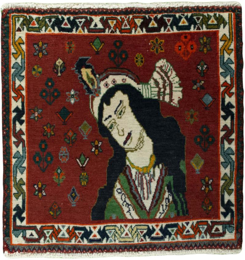 Persian Rug Shiraz 59x57 59x57, Persian Rug Knotted by hand