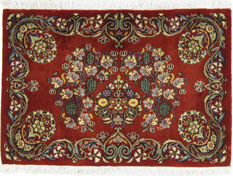 Persian Rug Keshan 3'2"x2'3" 3'2"x2'3", Persian Rug Knotted by hand