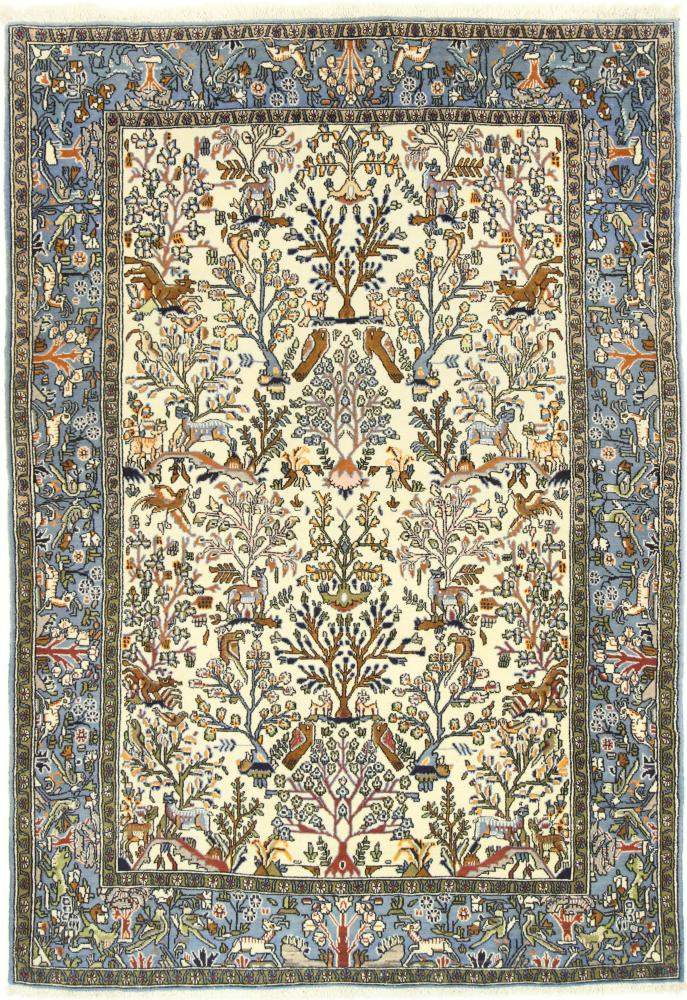 Tapete persa Ghom 217x146 217x146, Tapete persa Atado à mão