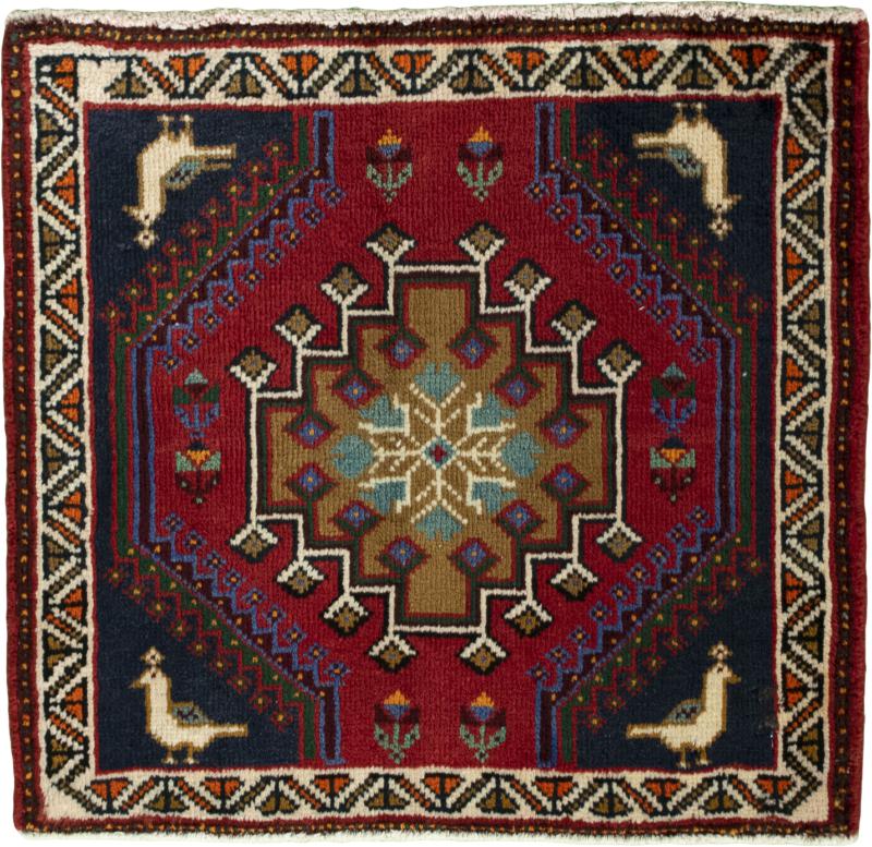 Persian Rug Shiraz 61x62 61x62, Persian Rug Knotted by hand