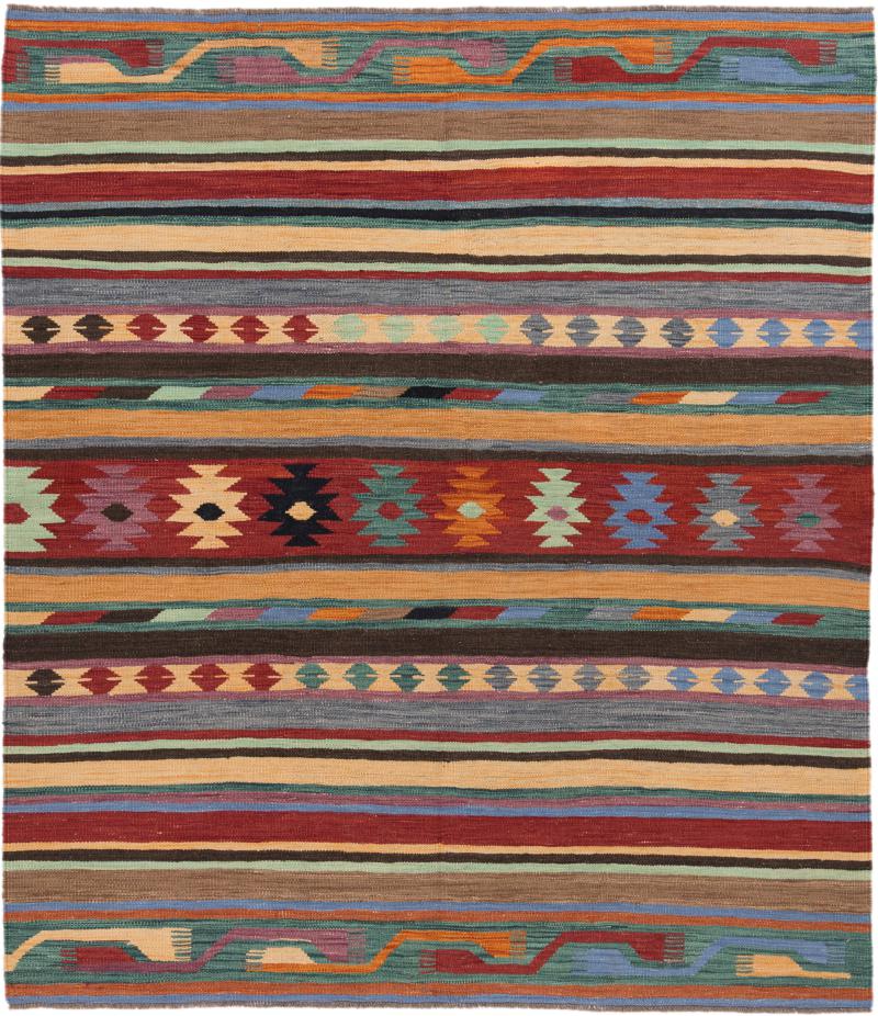 Afghan rug Kilim Afghan Heritage 198x173 198x173, Persian Rug Woven by hand