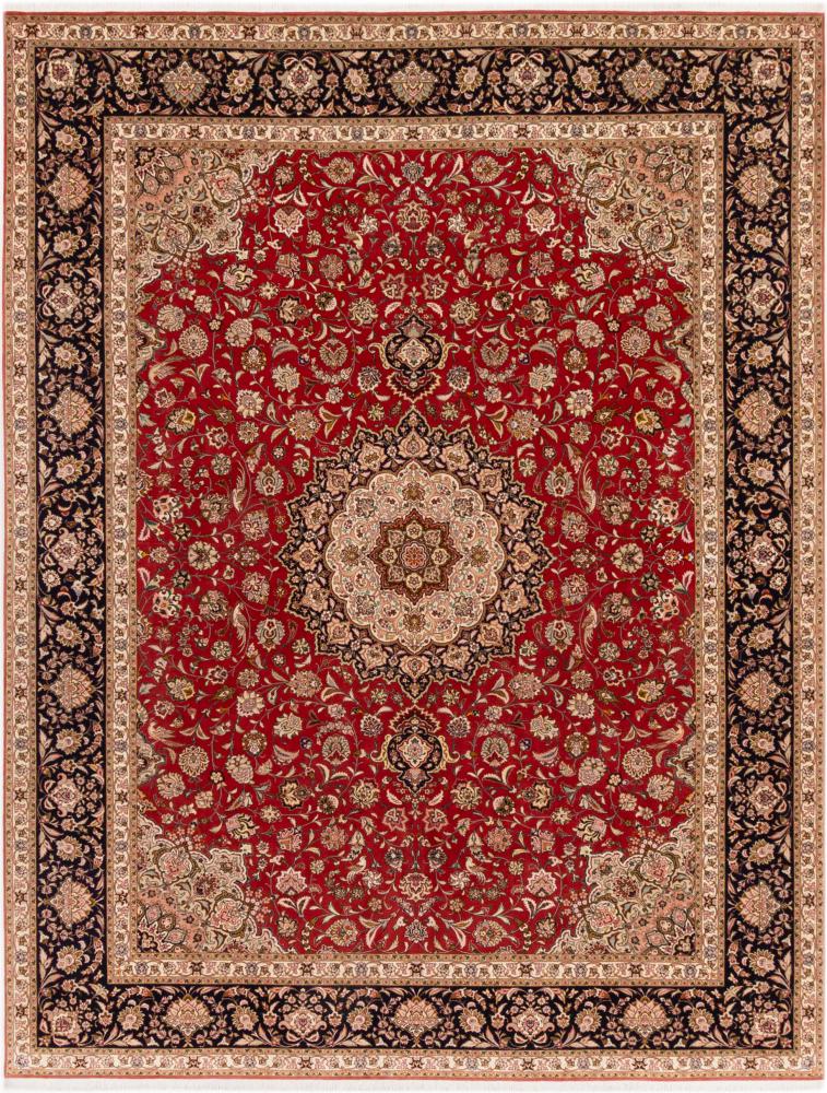 Tapis persan Tabriz 50Raj 395x301 395x301, Tapis persan Noué à la main