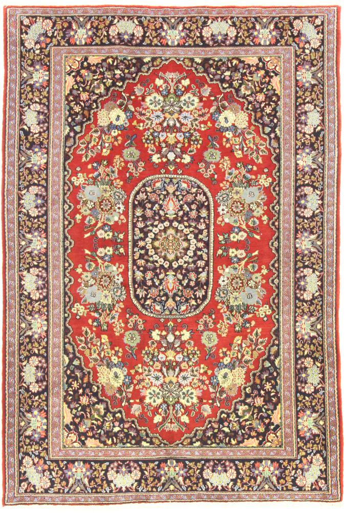 Tapete persa Ghom 208x141 208x141, Tapete persa Atado à mão