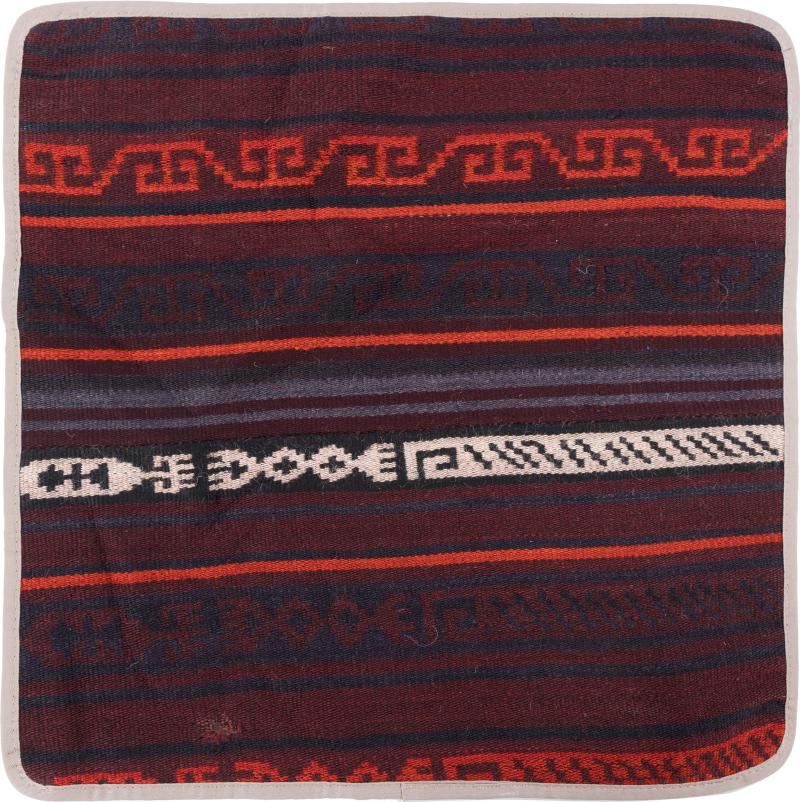 Afghan rug Kilim Afghan Cushion Cover 50x50 50x50, Persian Rug Knotted by hand