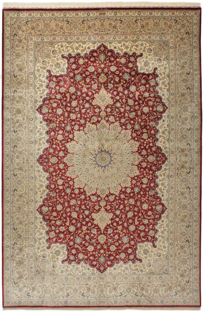 Tappeto persiano Qum di Seta 363x241 363x241, Tappeto persiano Annodato a mano