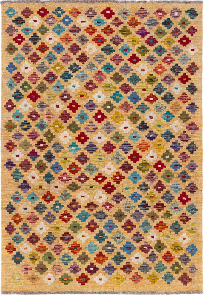 Afghanischer Teppich Kelim Afghan 145x98 145x98, Perserteppich Handgewebt