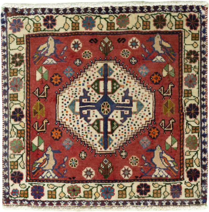 Persian Rug Shiraz 63x66 63x66, Persian Rug Knotted by hand