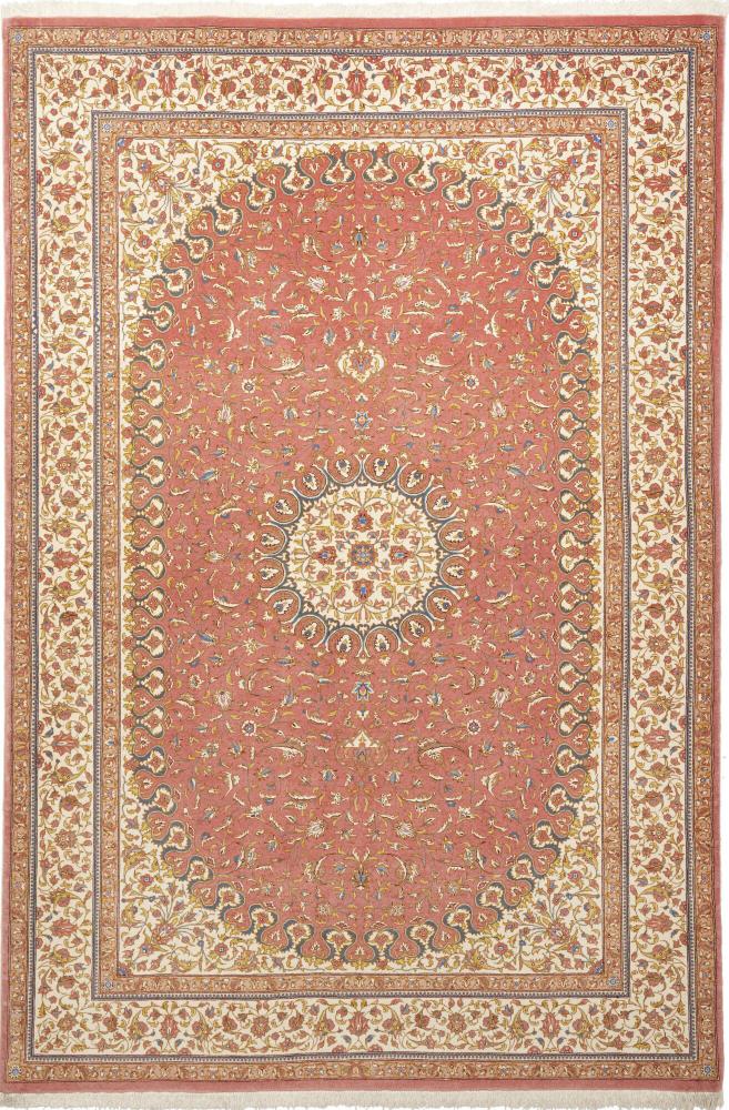 Tapete persa Isfahan Fio de Seda 202x137 202x137, Tapete persa Atado à mão