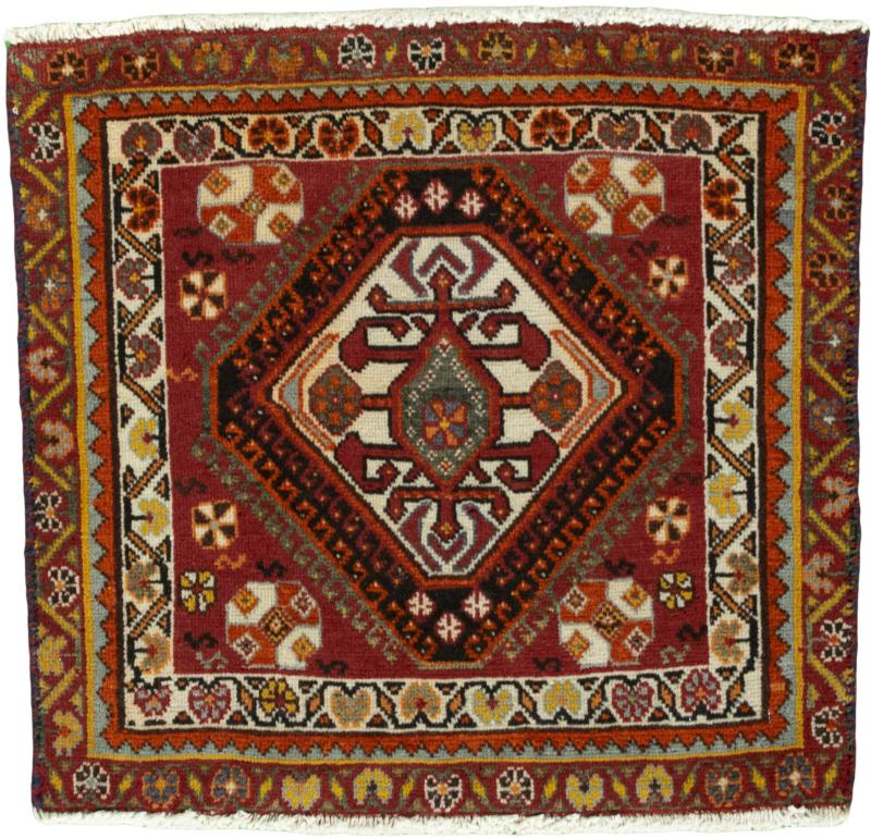 Alfombra persa Shiraz 59x63 59x63, Alfombra persa Anudado a mano