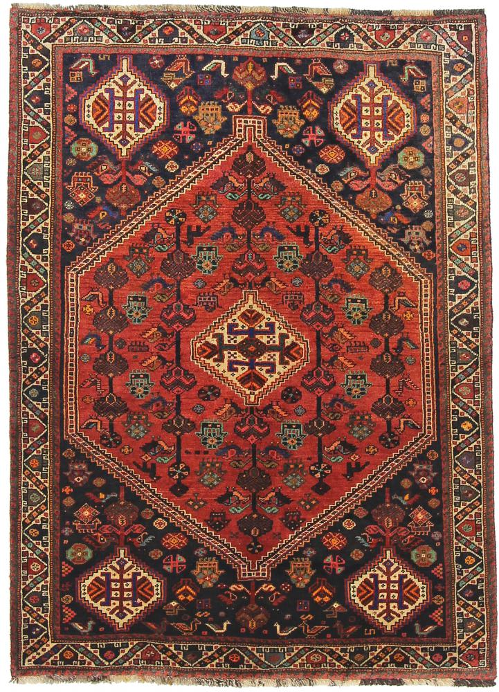 Tapete persa Ghashghai 180x131 180x131, Tapete persa Atado à mão