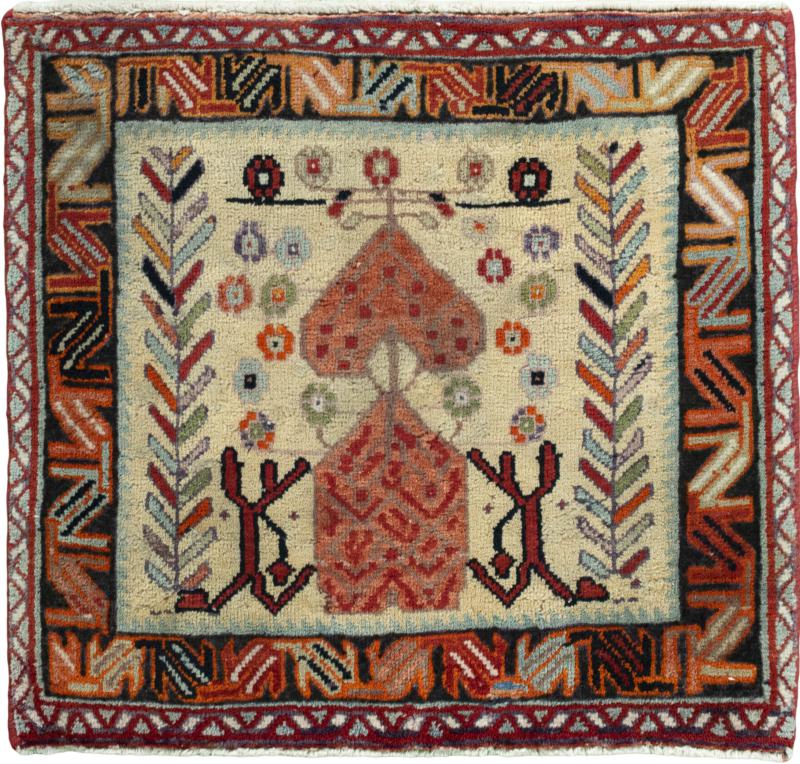 Persian Rug Hamadan 64x69 64x69, Persian Rug Knotted by hand