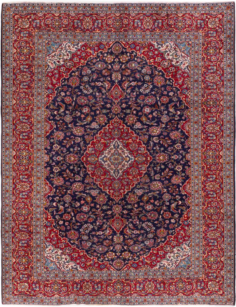 Persisk tæppe Keshan 373x292 373x292, Persisk tæppe Knyttet i hånden