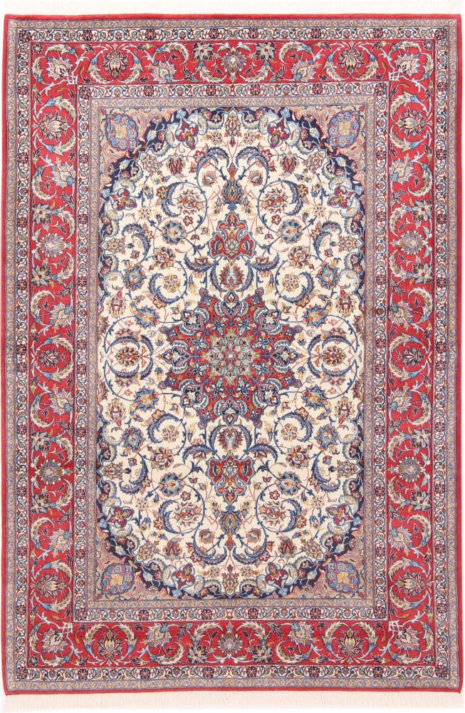 Perserteppich Isfahan Seidenkette 235x161 235x161, Perserteppich Handgeknüpft