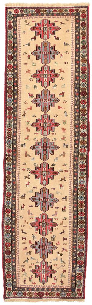 Tapete indiano Kilim Soumak 228x65 228x65, Tapete persa Atado à mão