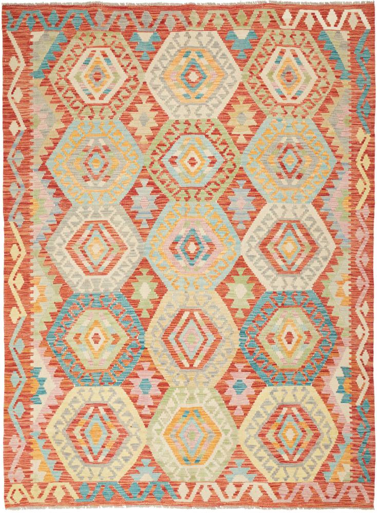 Dywan afgański Kilim Afghan 7'8"x5'7" 7'8"x5'7", Dywan perski Ręcznie tkane