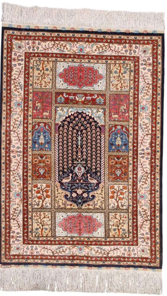 Chinees tapijt Hereke Zijde 115x79 115x79, Perzisch tapijt Handgeknoopte
