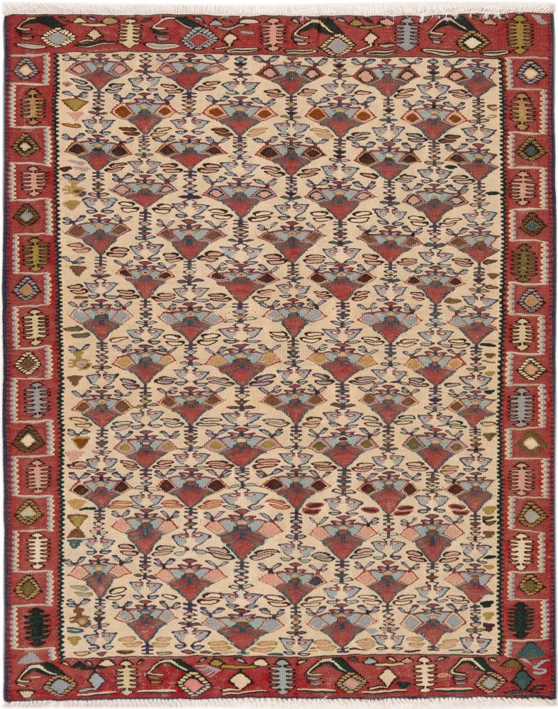Perzisch tapijt Kilim Senneh 142x115 142x115, Perzisch tapijt Handgeknoopte