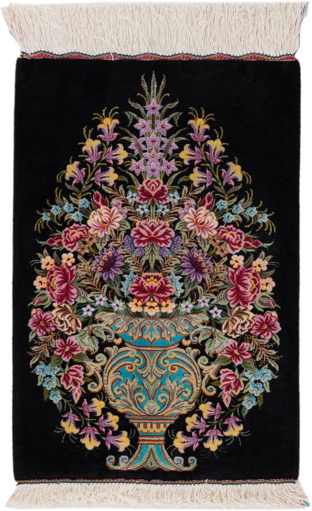 Persian Rug Qum Silk 59x41 59x41, Persian Rug Knotted by hand