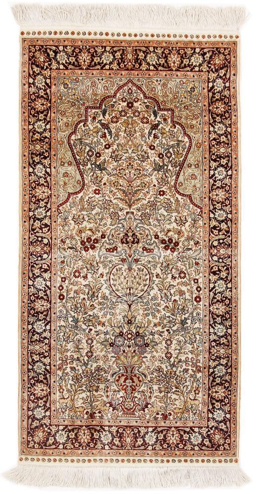 Chinese rug China Hereke Silk Warp 121x61 121x61, Persian Rug Knotted by hand