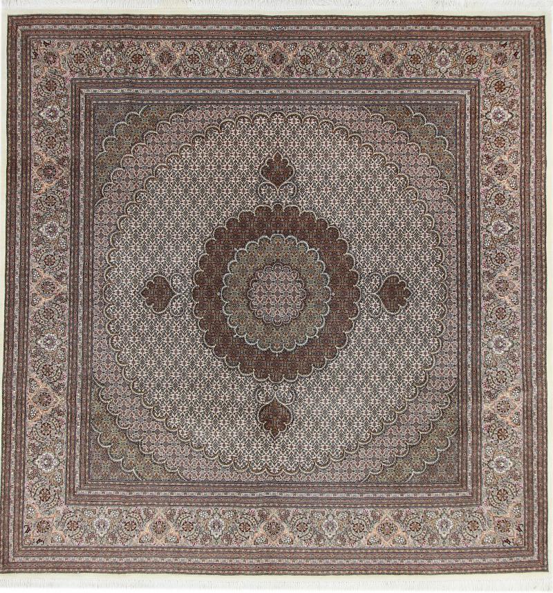 Tapete persa Tabriz Mahi 50Raj 256x250 256x250, Tapete persa Atado à mão