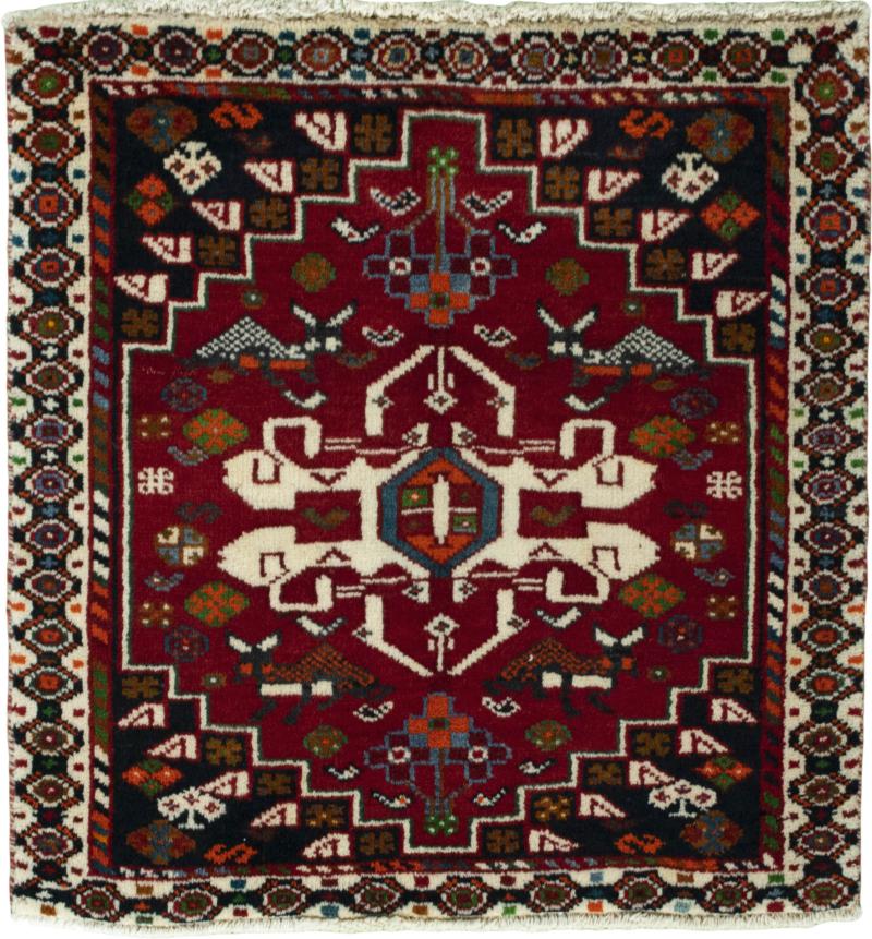 Persian Rug Shiraz 60x62 60x62, Persian Rug Knotted by hand
