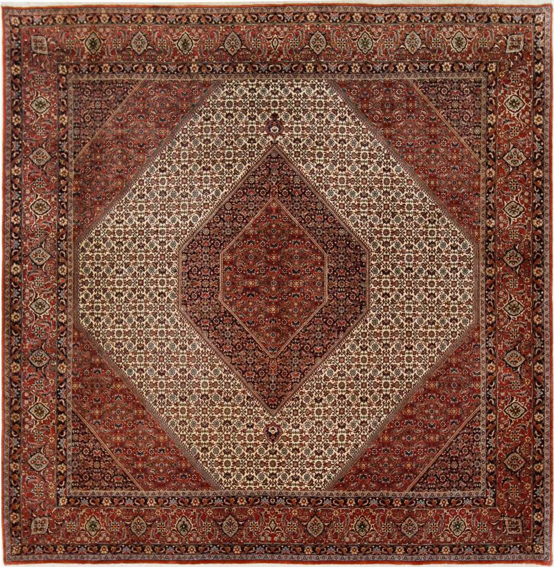 Persisk tæppe Bidjar 258x253 258x253, Persisk tæppe Knyttet i hånden