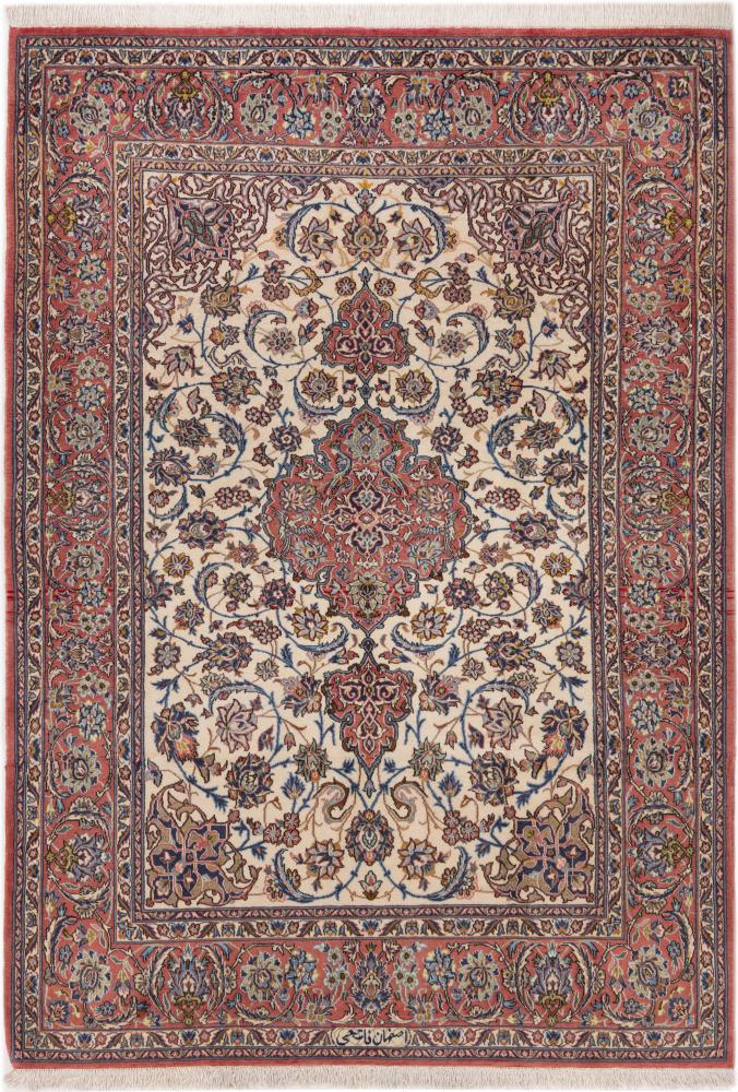 Persian Rug Isfahan Old Signed Silk Warp 158x109 158x109, Persian Rug Knotted by hand