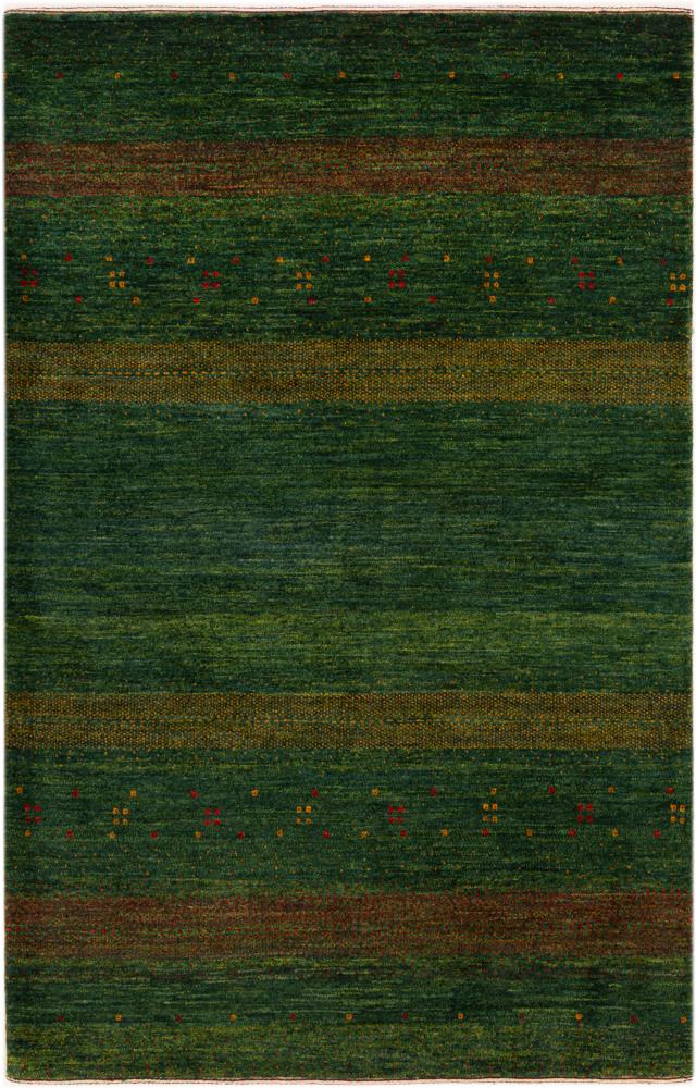 Persian Rug Persian Gabbeh Loribaft Atash 5'0"x3'4" 5'0"x3'4", Persian Rug Knotted by hand