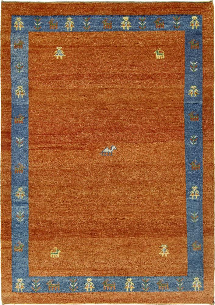 Alfombra india Gabbeh 196x147 196x147, Alfombra persa Anudado a mano